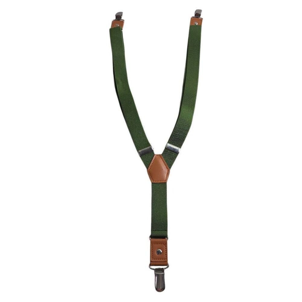 Boys green suspenders